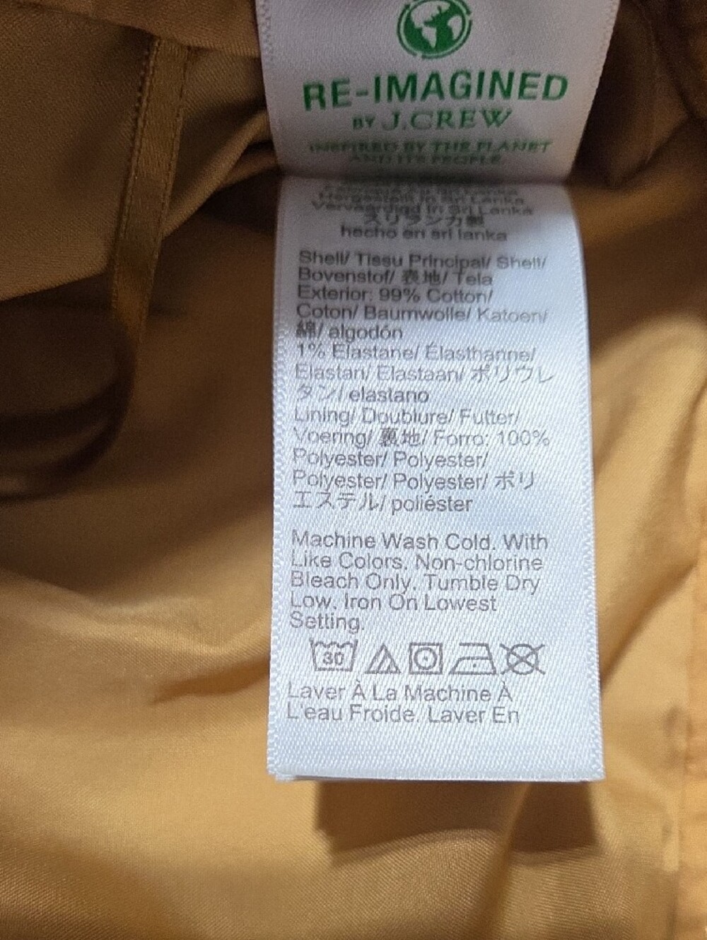 J. Crew Button-Front Corduroy Mini Skirt in Mustard 99% Cotton - Picture 6 of 9